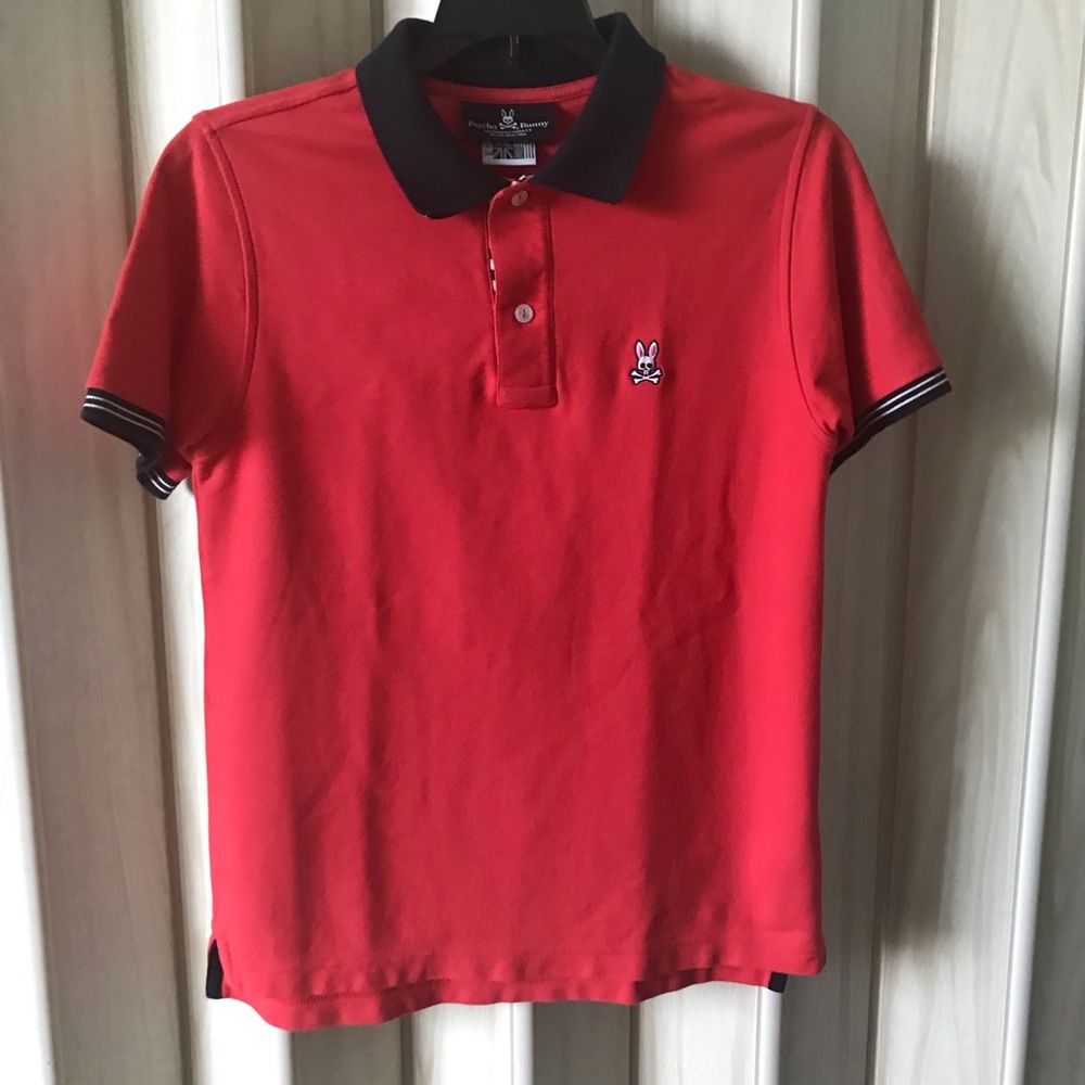 PSYCHO BUNNY,SHORT SLEEVE . POLO SHIRT.( BOY’S YOUTH).
